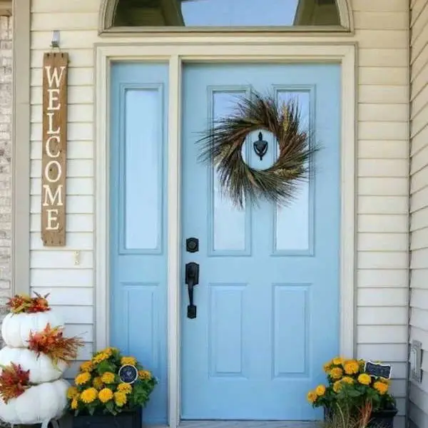 Sky Blue front door